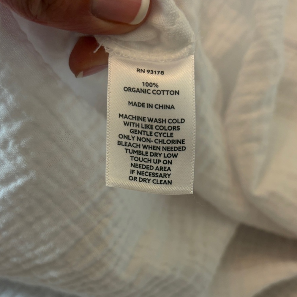 Magaschoni White Gauze Button-Down Shirt - Picture 4 of 4